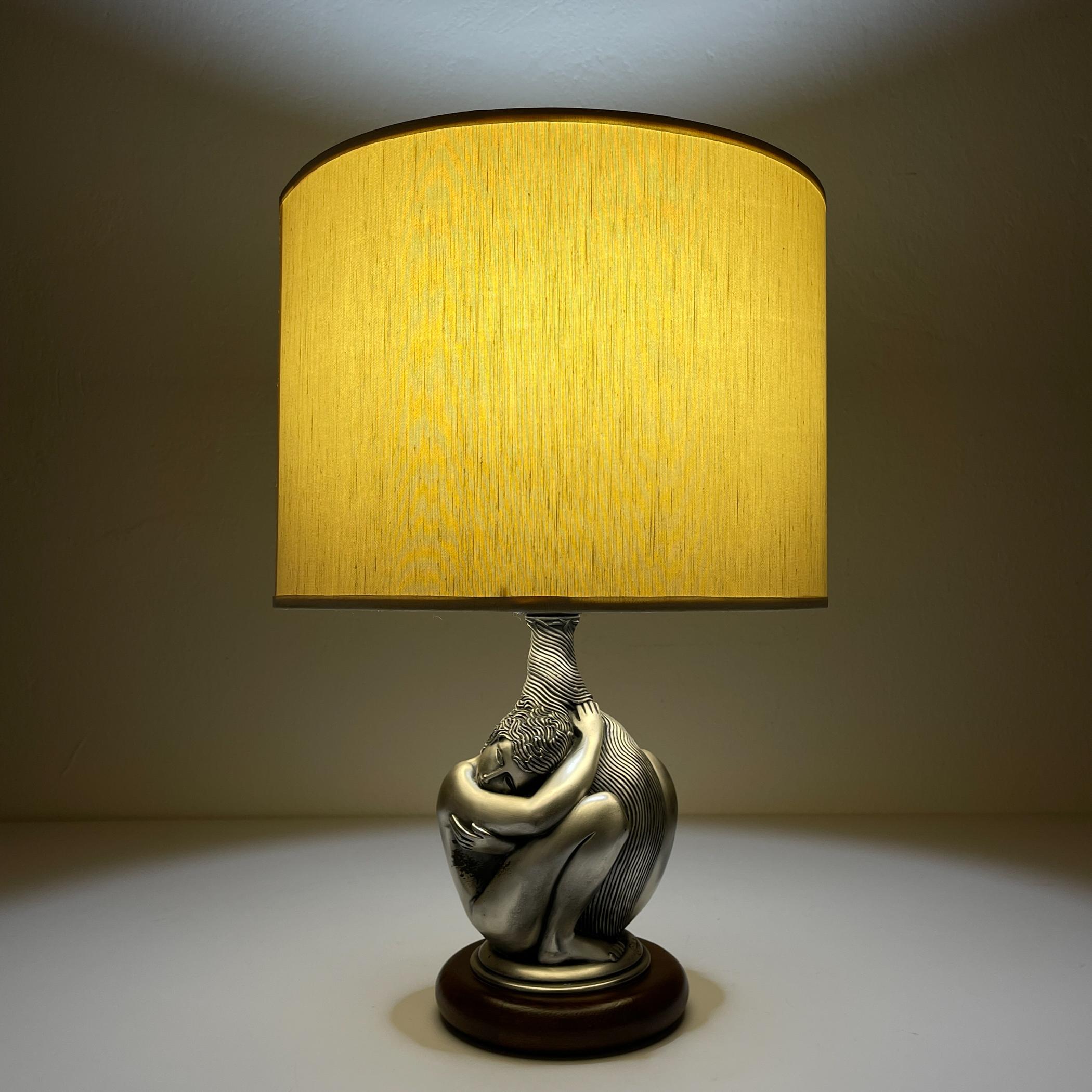 Lampe de table vintage en argent Man and Women par Ottaviani, Italie, années 1970 en vente 5
