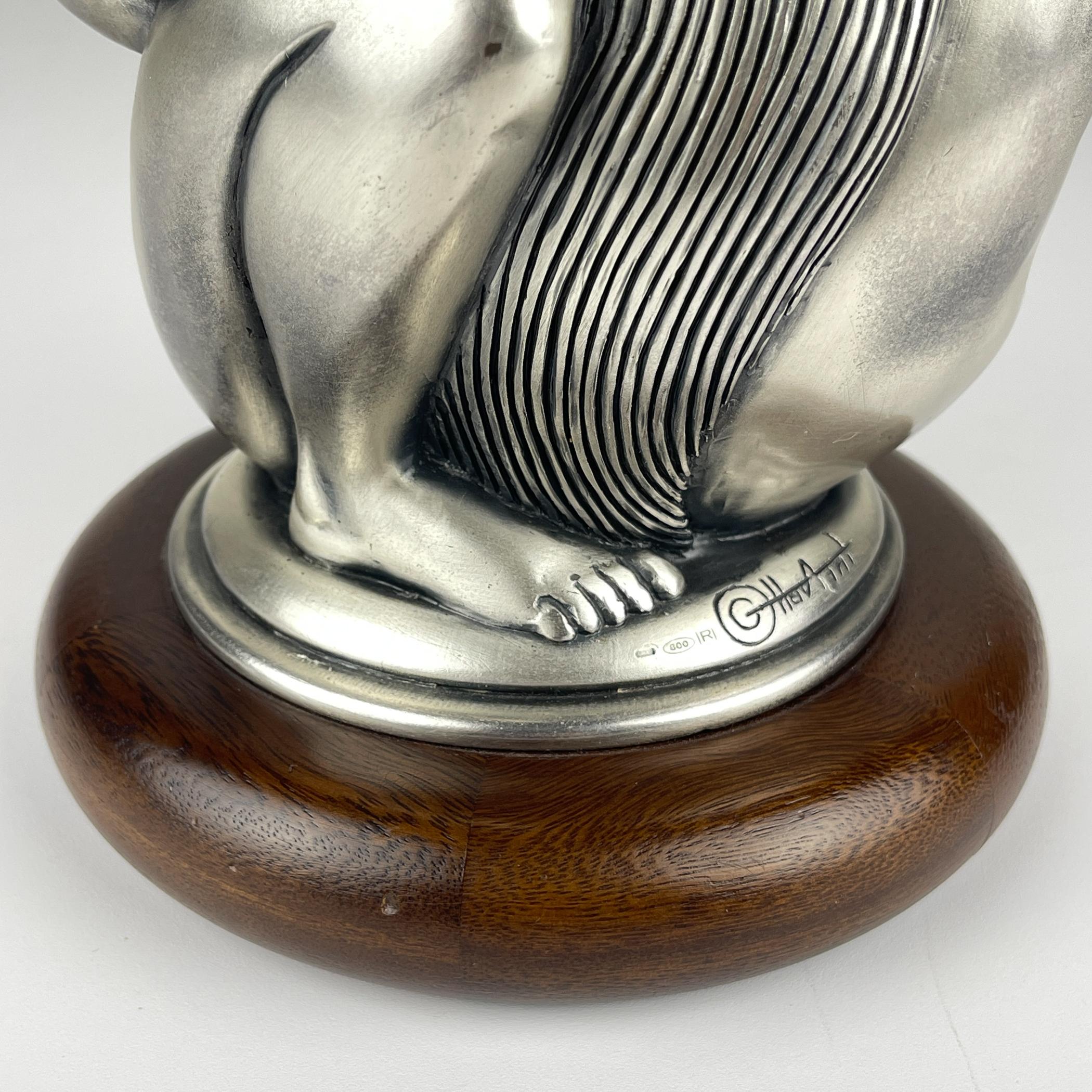 Lampe de table vintage en argent Man and Women par Ottaviani, Italie, années 1970 en vente 7