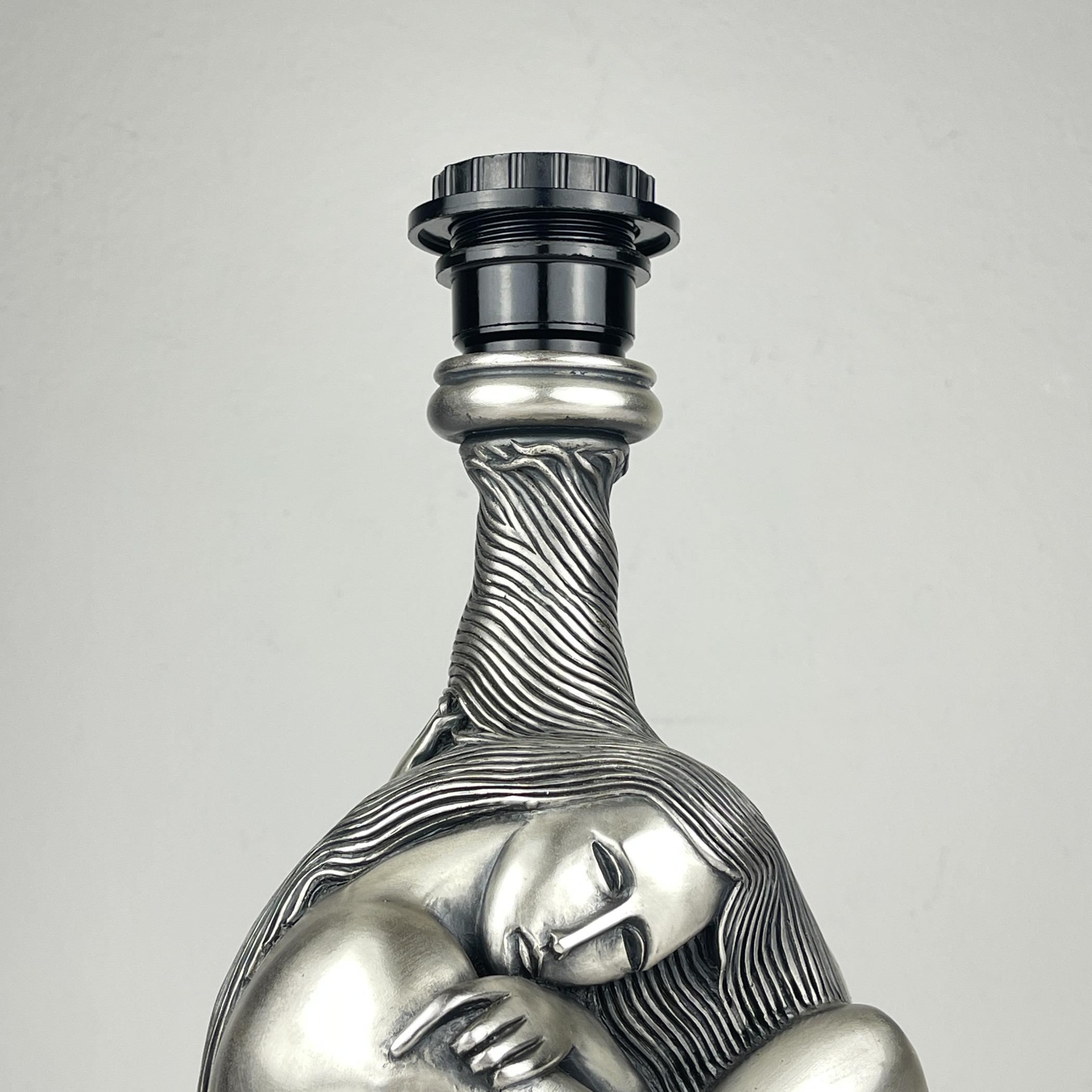 Lampe de table vintage en argent Man and Women par Ottaviani, Italie, années 1970 en vente 8