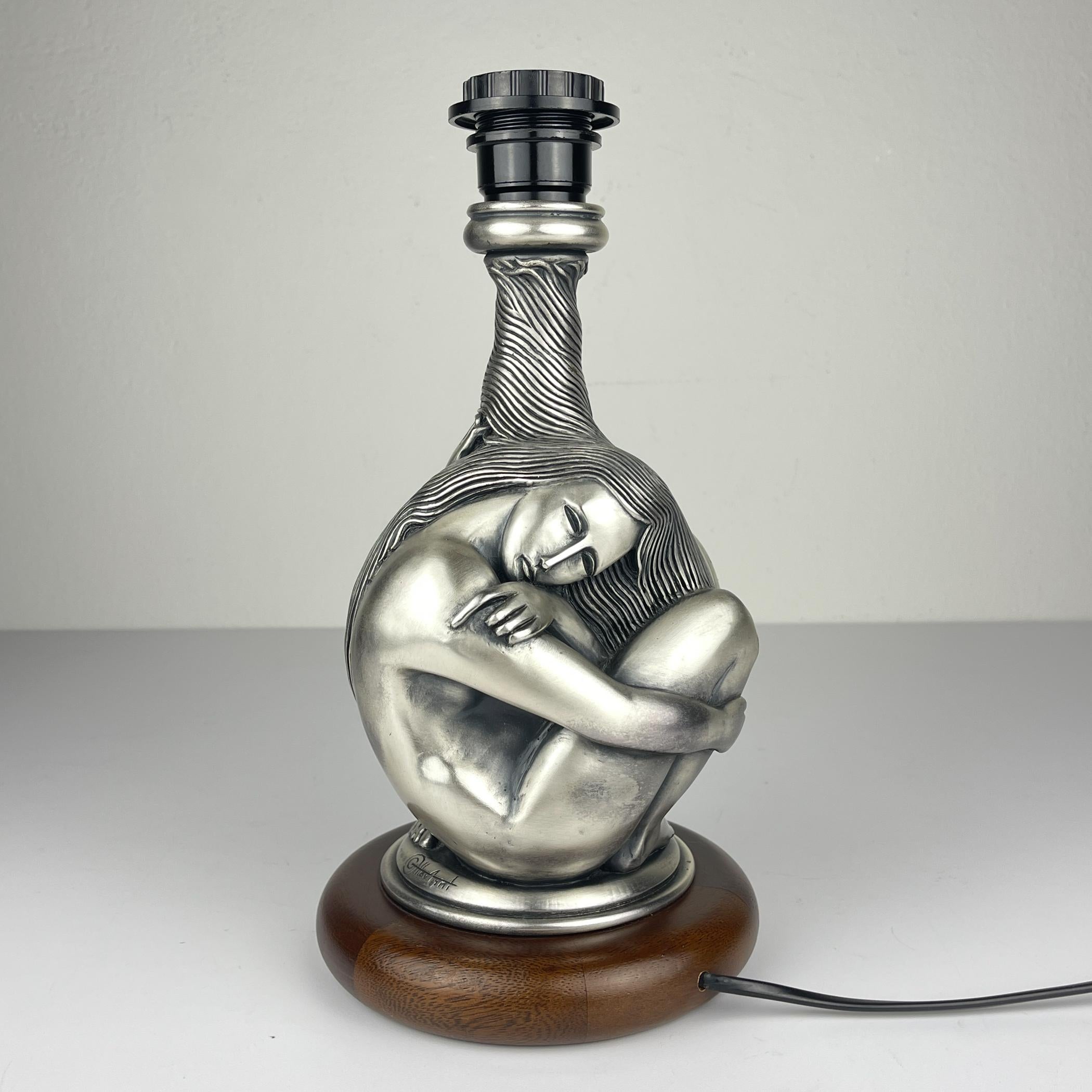 Lampe de table vintage en argent Man and Women par Ottaviani, Italie, années 1970 en vente 9