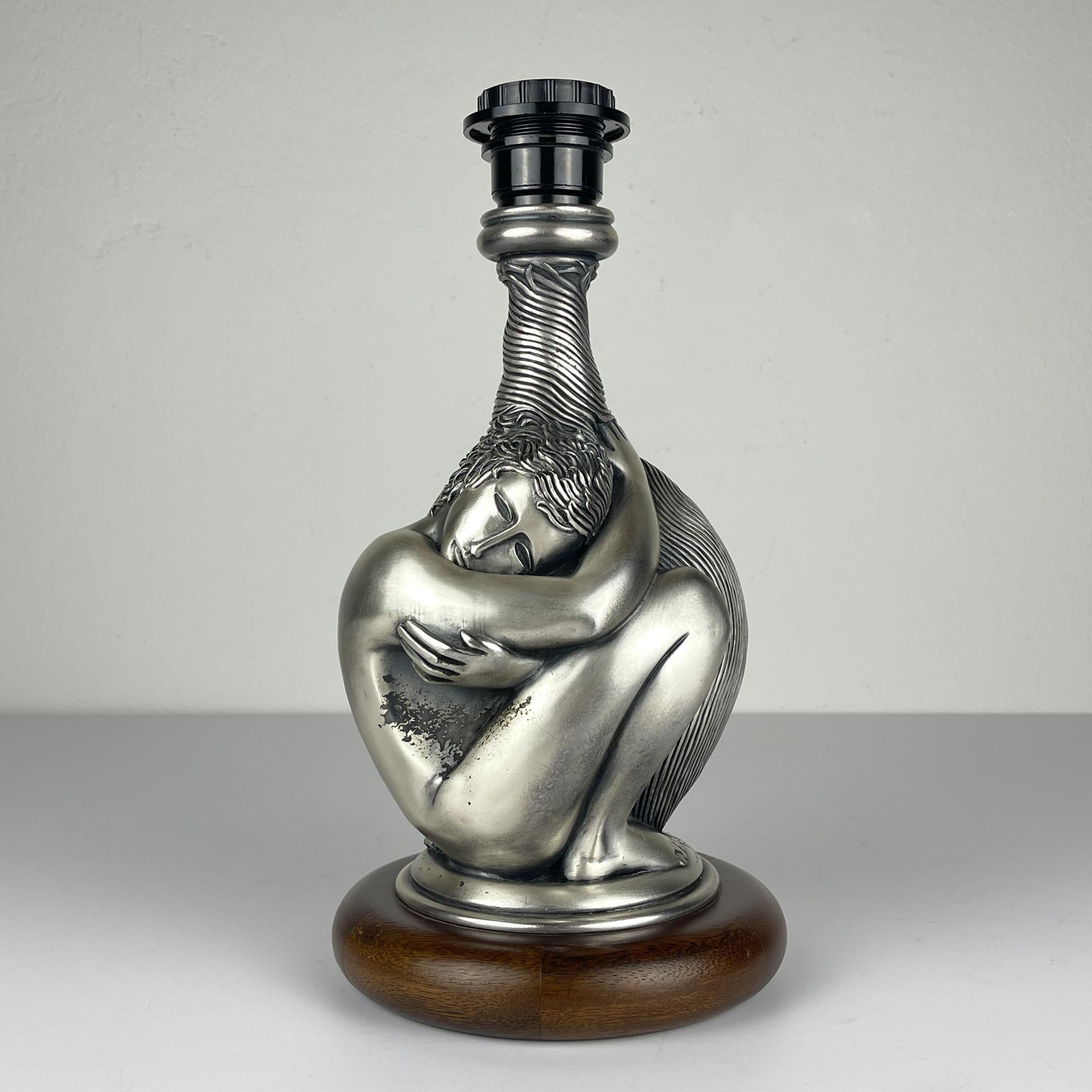 Lampe de table vintage en argent Man and Women par Ottaviani, Italie, années 1970 en vente 11
