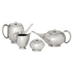 Vintage Silver Tea Service, Luigi Genazzi, 1930s