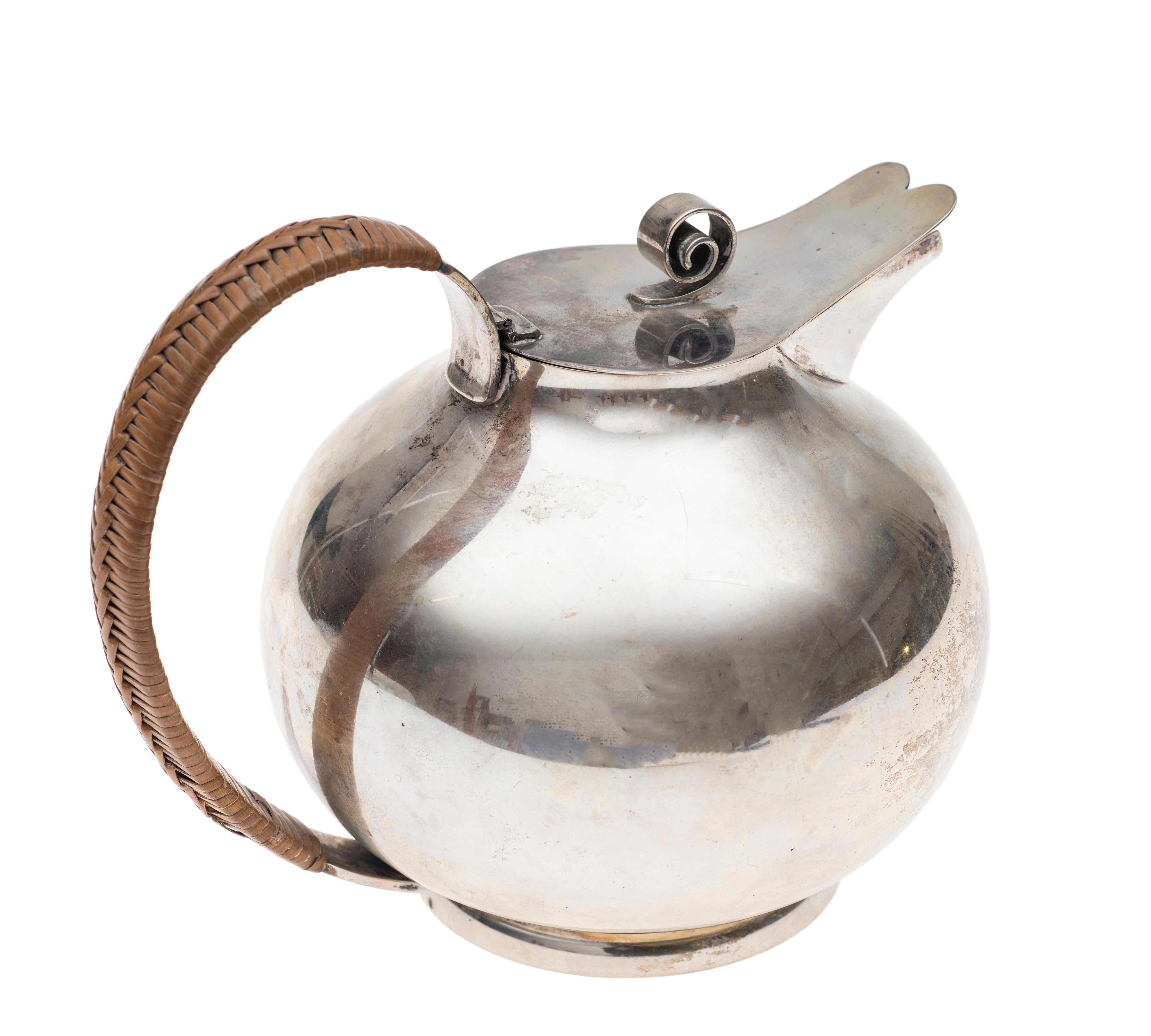 Italian Vintage Silver Teapot, Ricci Manufacture, Italy, 1934-1944