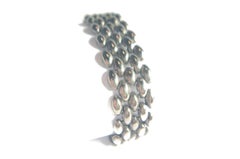 Vintage Silver Tone Chainmail Bracelet - Unsigned - Circa 1980's