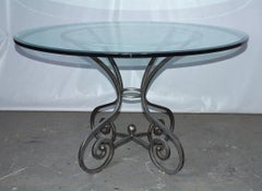 Vintage Silver Toned Pedestal Table Base