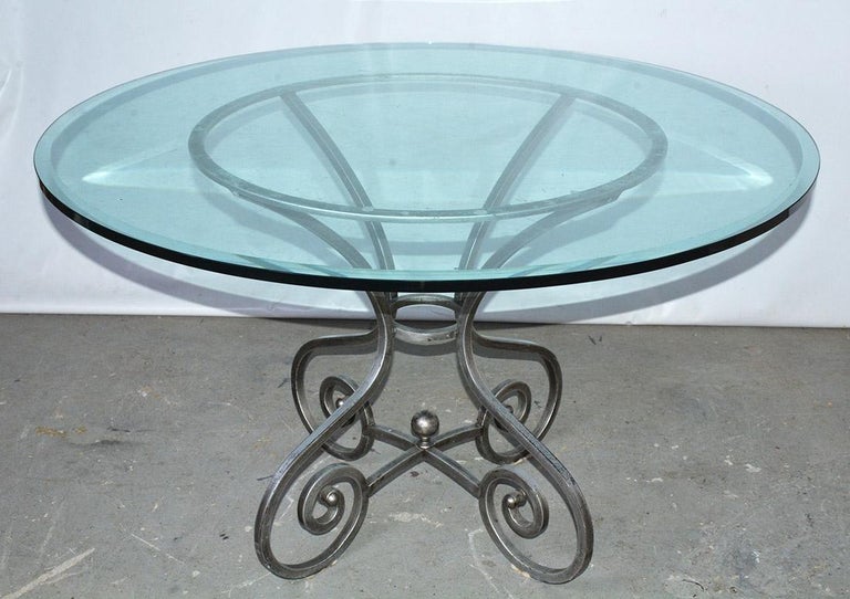 Vintage Silver Toned Pedestal Table Base For Sale at 1stDibs silver