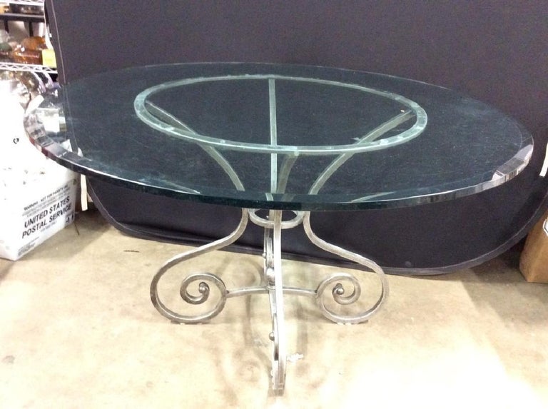 Vintage Silver Toned Pedestal Table Base For Sale at 1stDibs silver