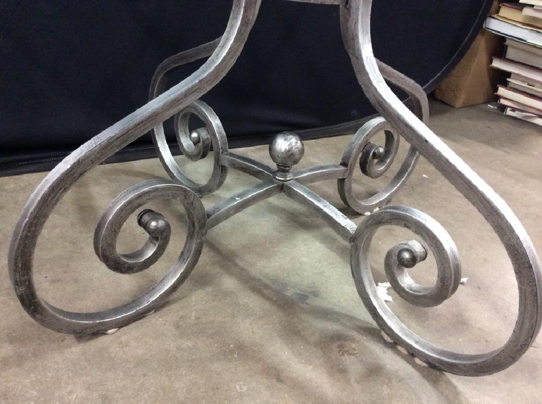 American Vintage Silver Toned Pedestal Table Base For Sale