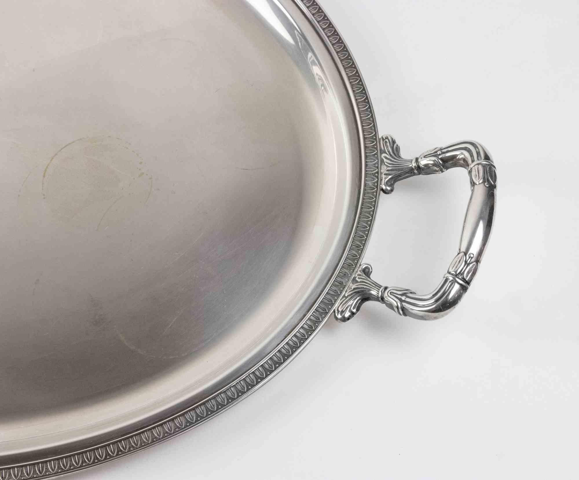 Italian Vintage Silver Tray, italy, 1970s For Sale
