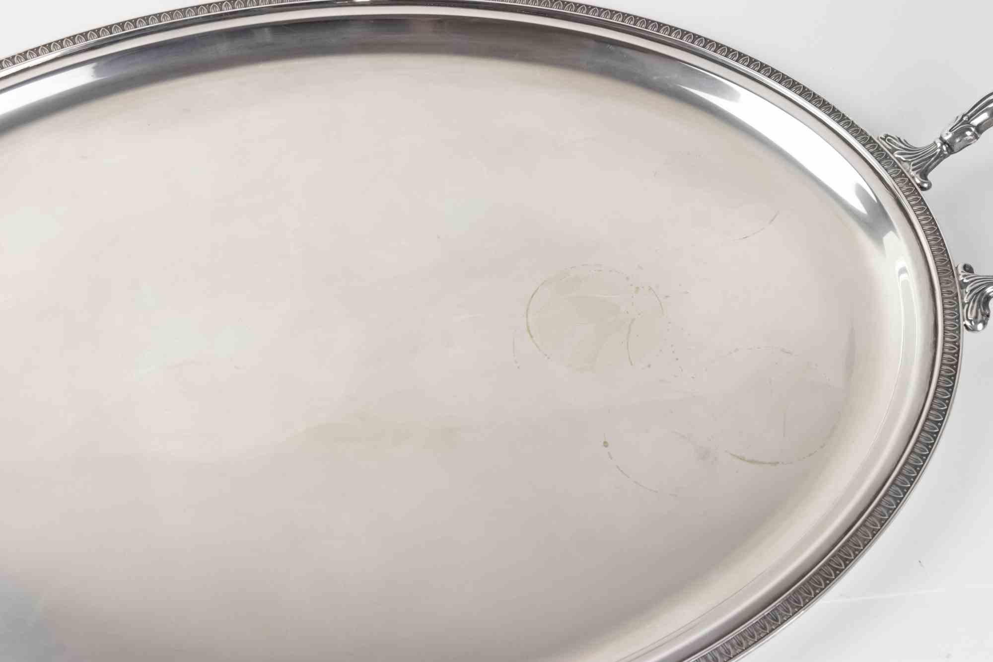 Vintage Silver Tray, italy, 1970s In Good Condition For Sale In Roma, IT