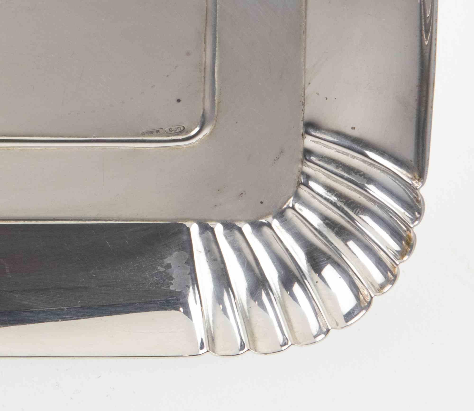 Bandeja de plata vintage, Italia, años 70 Silver