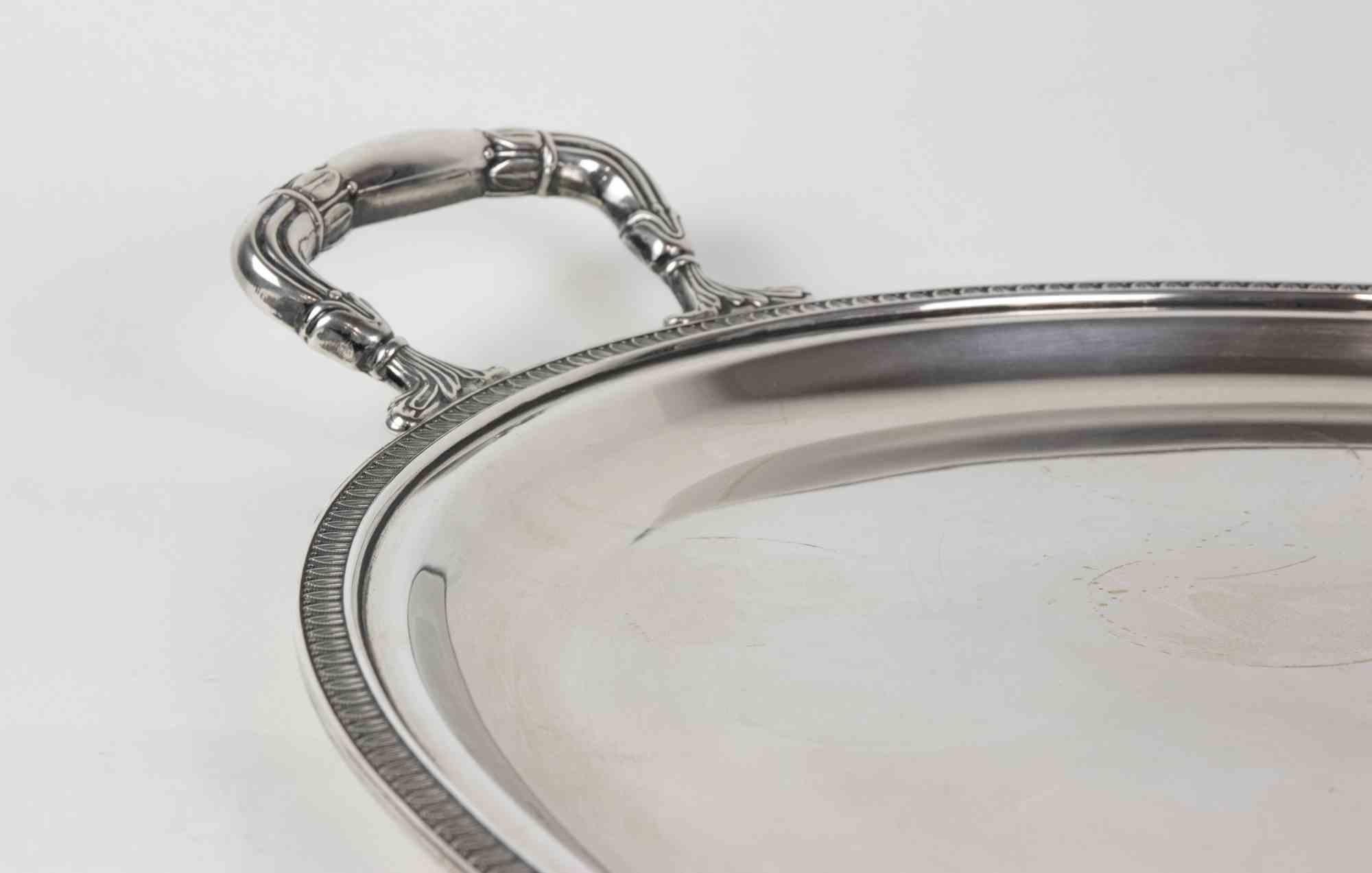 Vintage Silver Tray, italy, 1970s For Sale 2