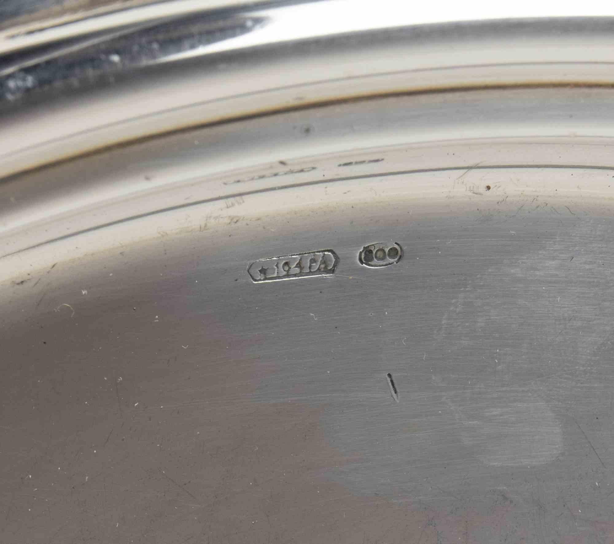 Italian Vintage Silver Tray, italy,  mid-20th Century For Sale