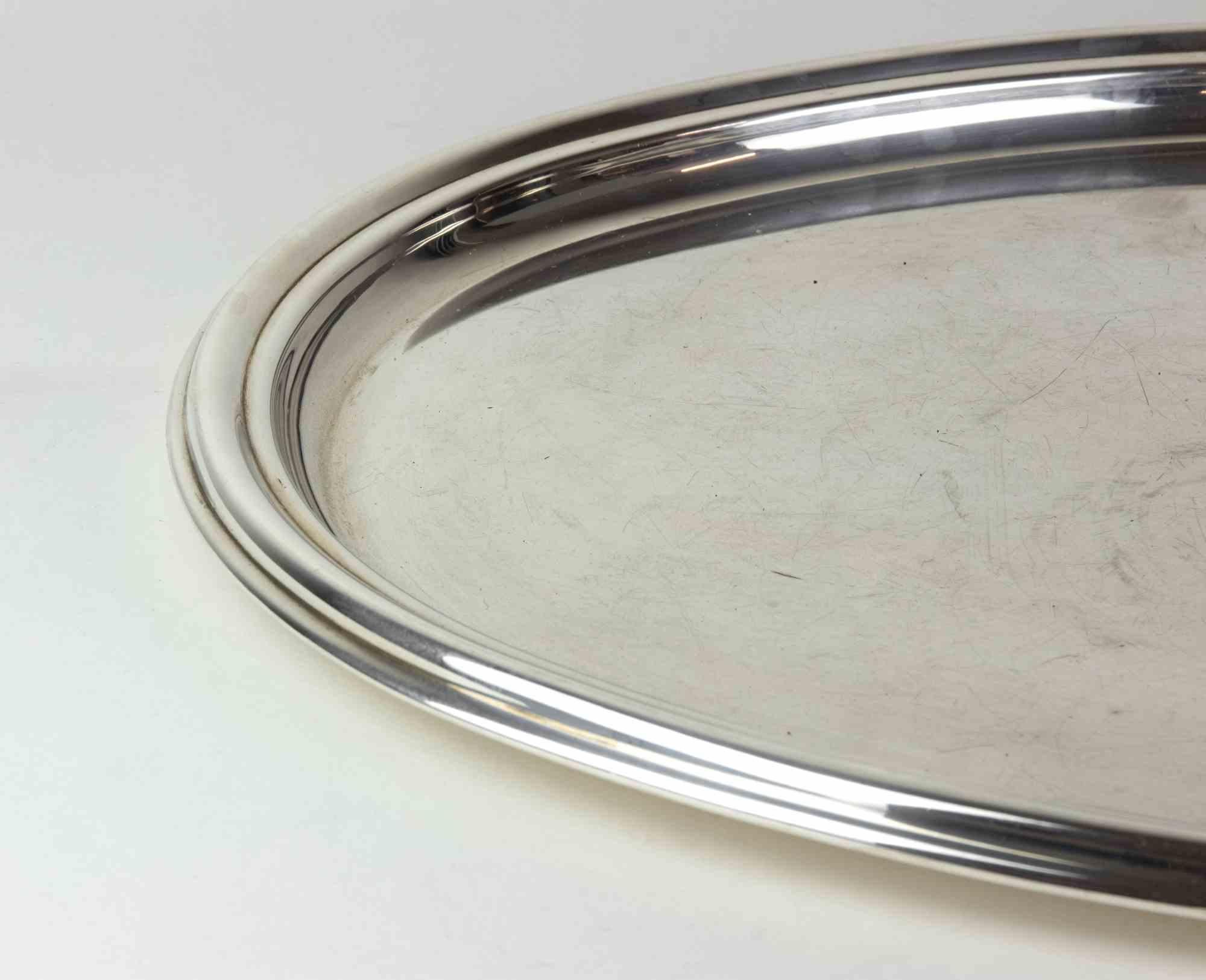 Vintage Silver Tray, Italy, Mid-20th Century In Good Condition For Sale In Roma, IT