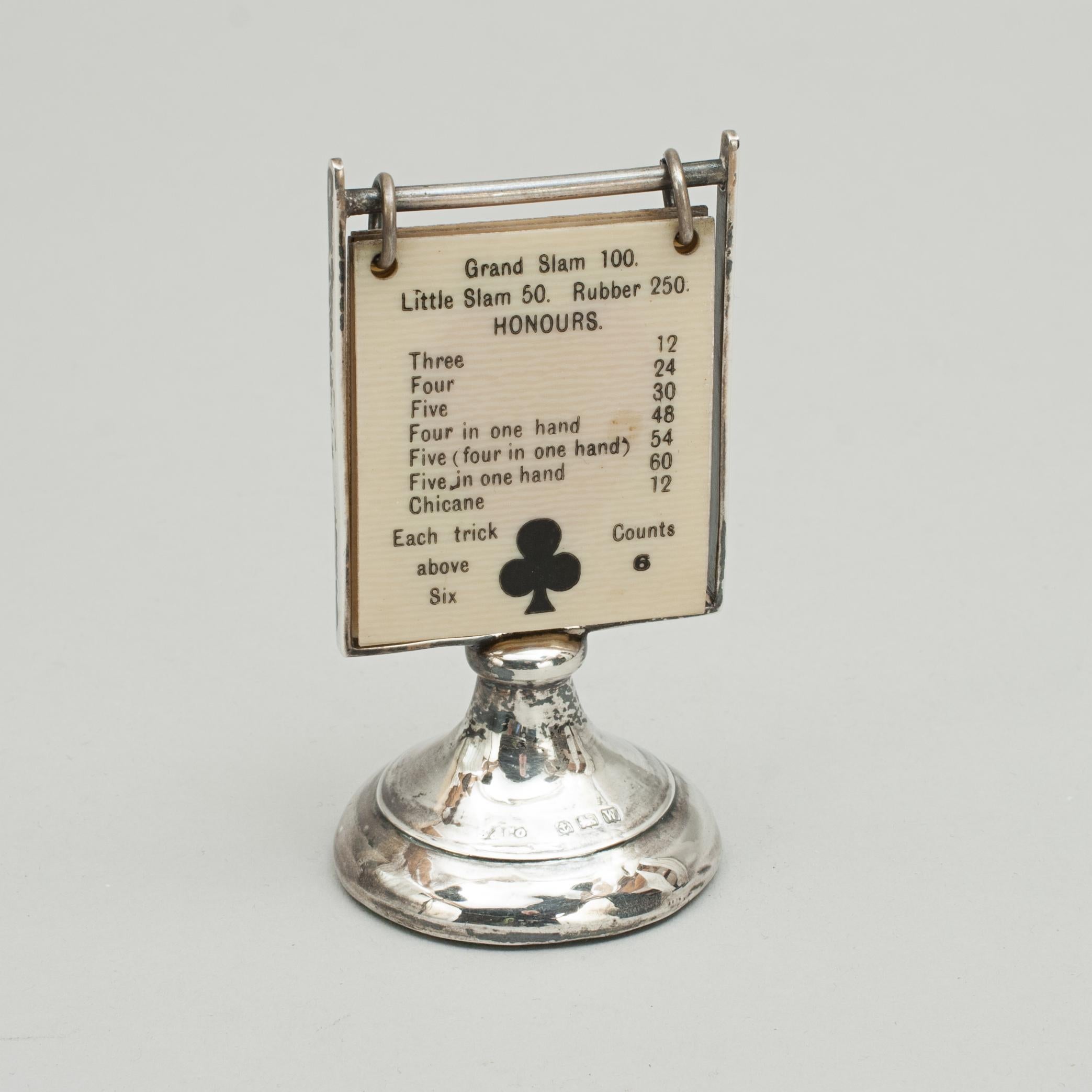 Sporting Art Vintage Silver Trump Card Indicator 1946, Birmingham