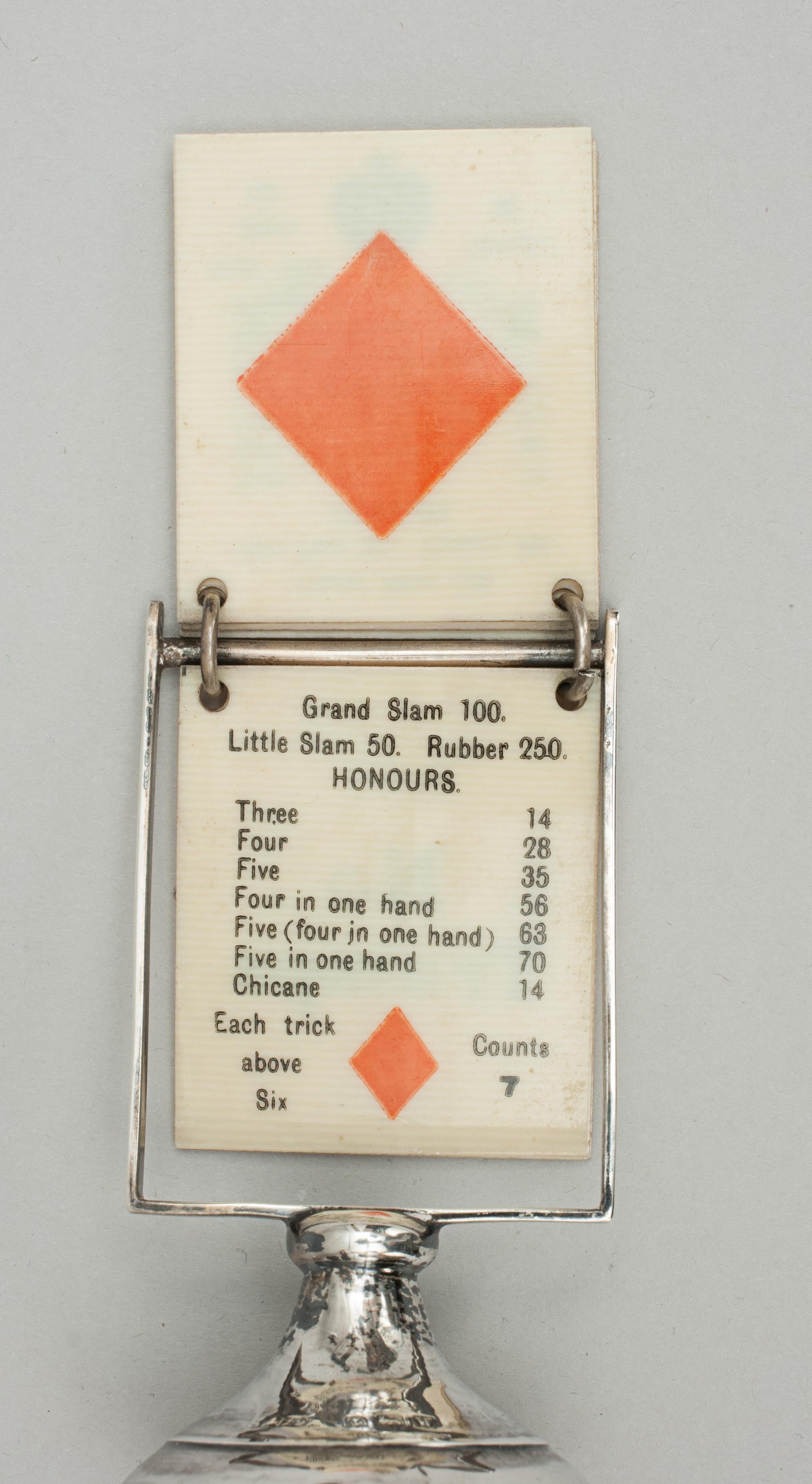 Vintage Silver Trump Card Indicator 1946, Birmingham 1