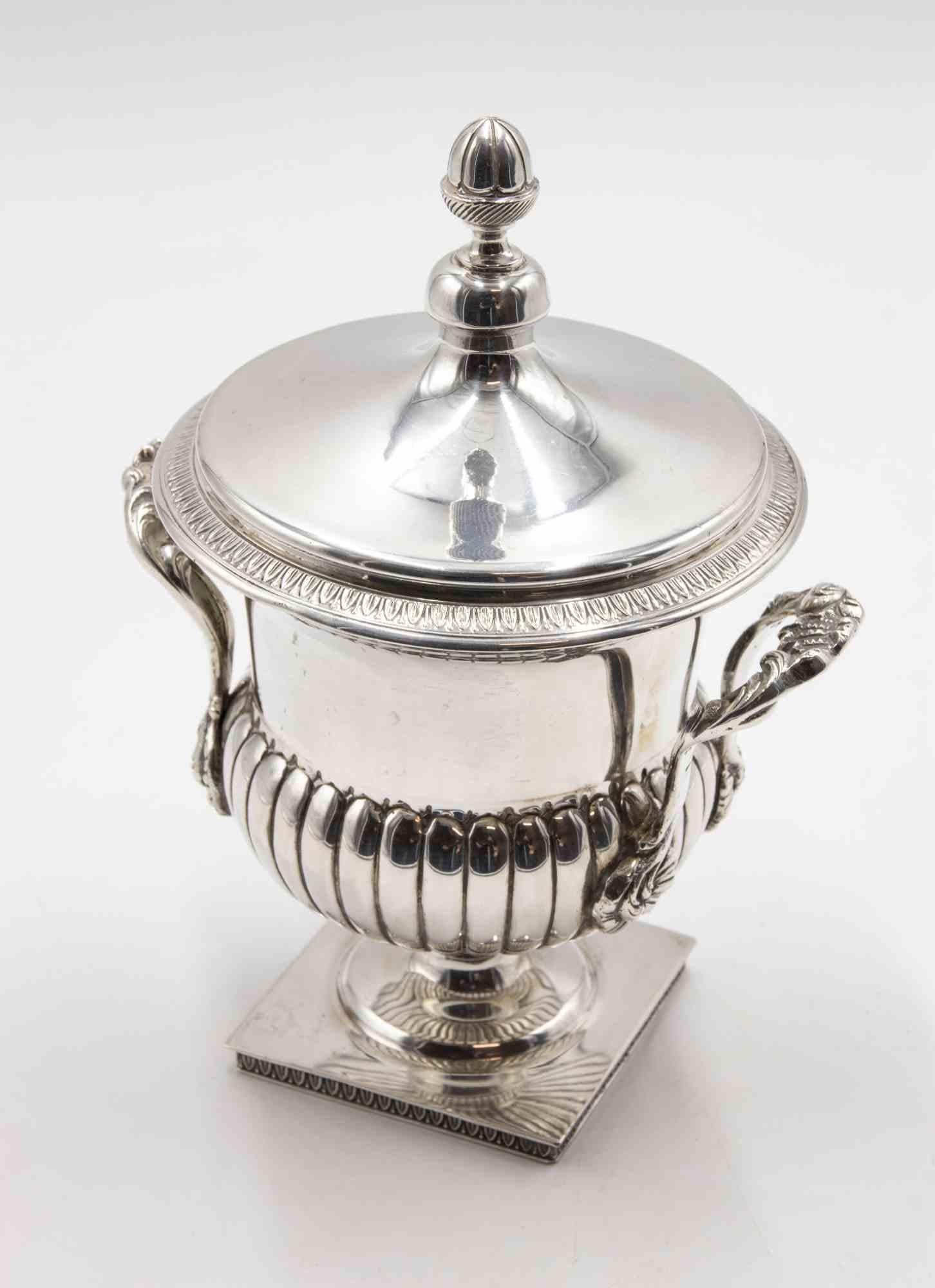 Sopera vintage de plata, italia, mediados del siglo XX Italiano en venta