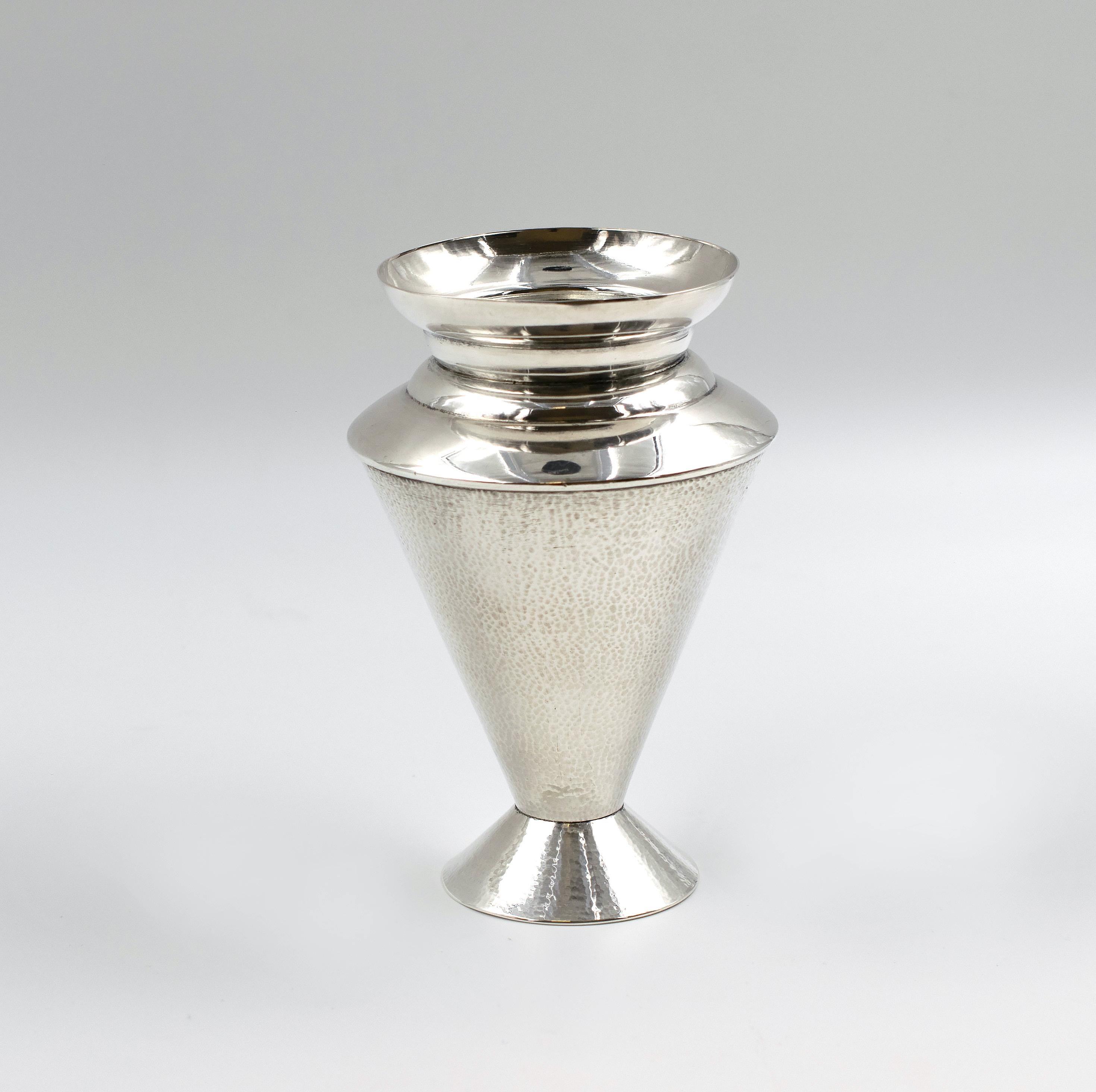 Italian Vintage Silver Vase, Italy, Mid-20th Century