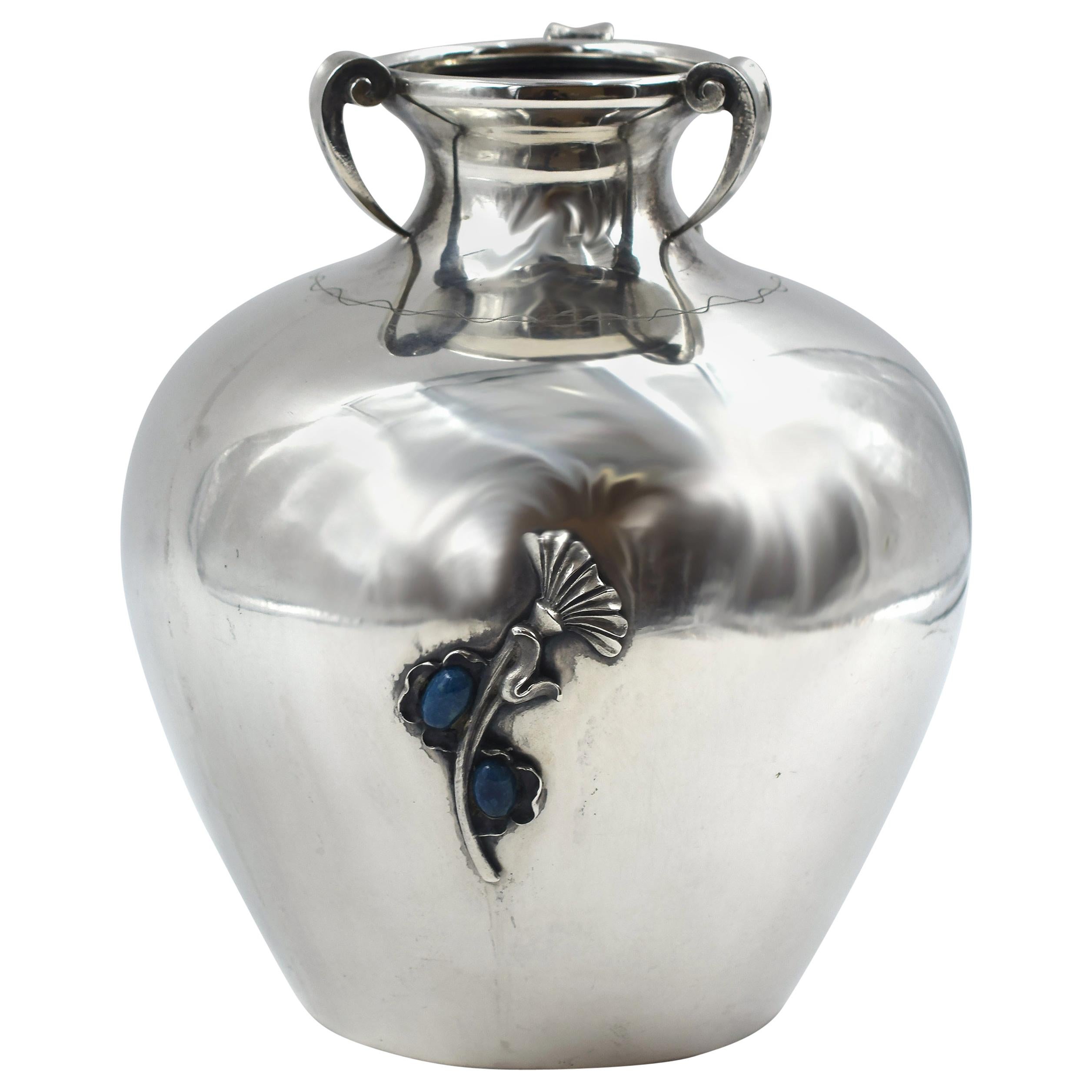 Vintage Silver Vase, Italy, Mid-20th Century For Sale