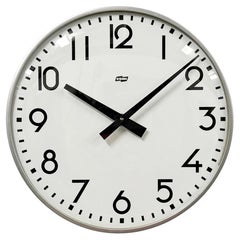 Vintage Silver Wall Clock from ESMI, 1980s