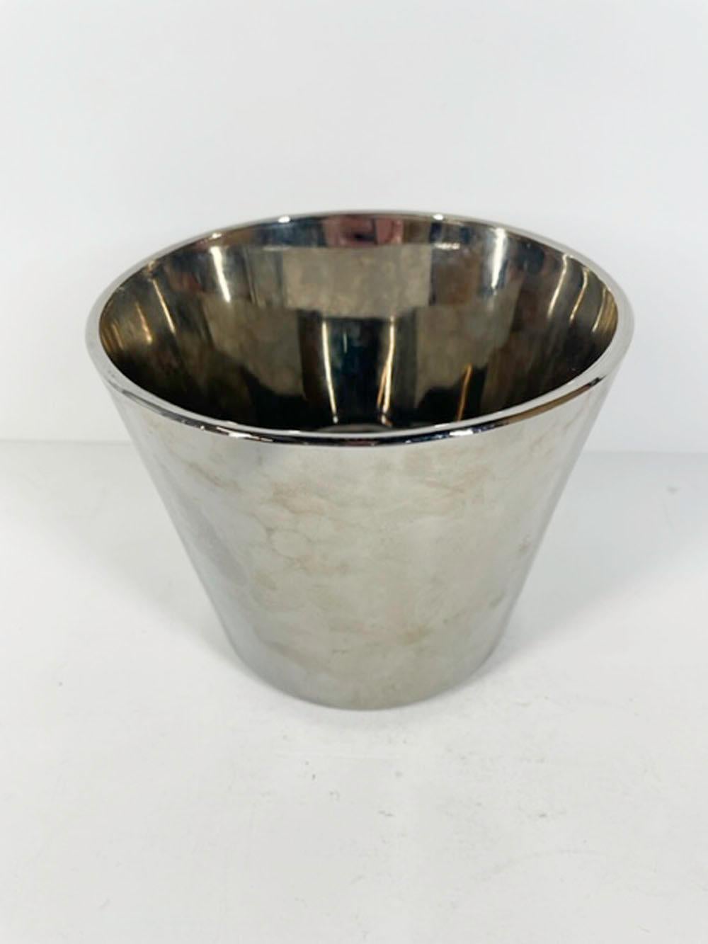 Art Deco Vintage Silvered Glass Ice Bowl in the Manner of Dorothy Thorpe For Sale