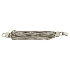 Vintage Silvermes Sterling Silver Multi-Strand Box Chain Bracelet