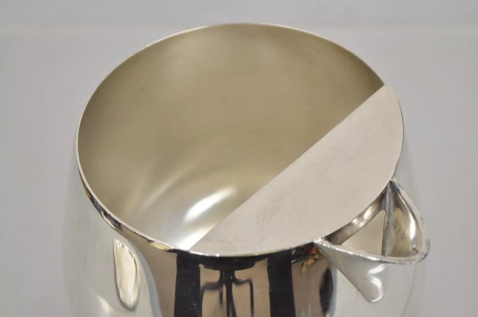 Unknown Vintage Silverplate by Poole 837 Large Footed Silver Art Deco Cocktail Pitcher