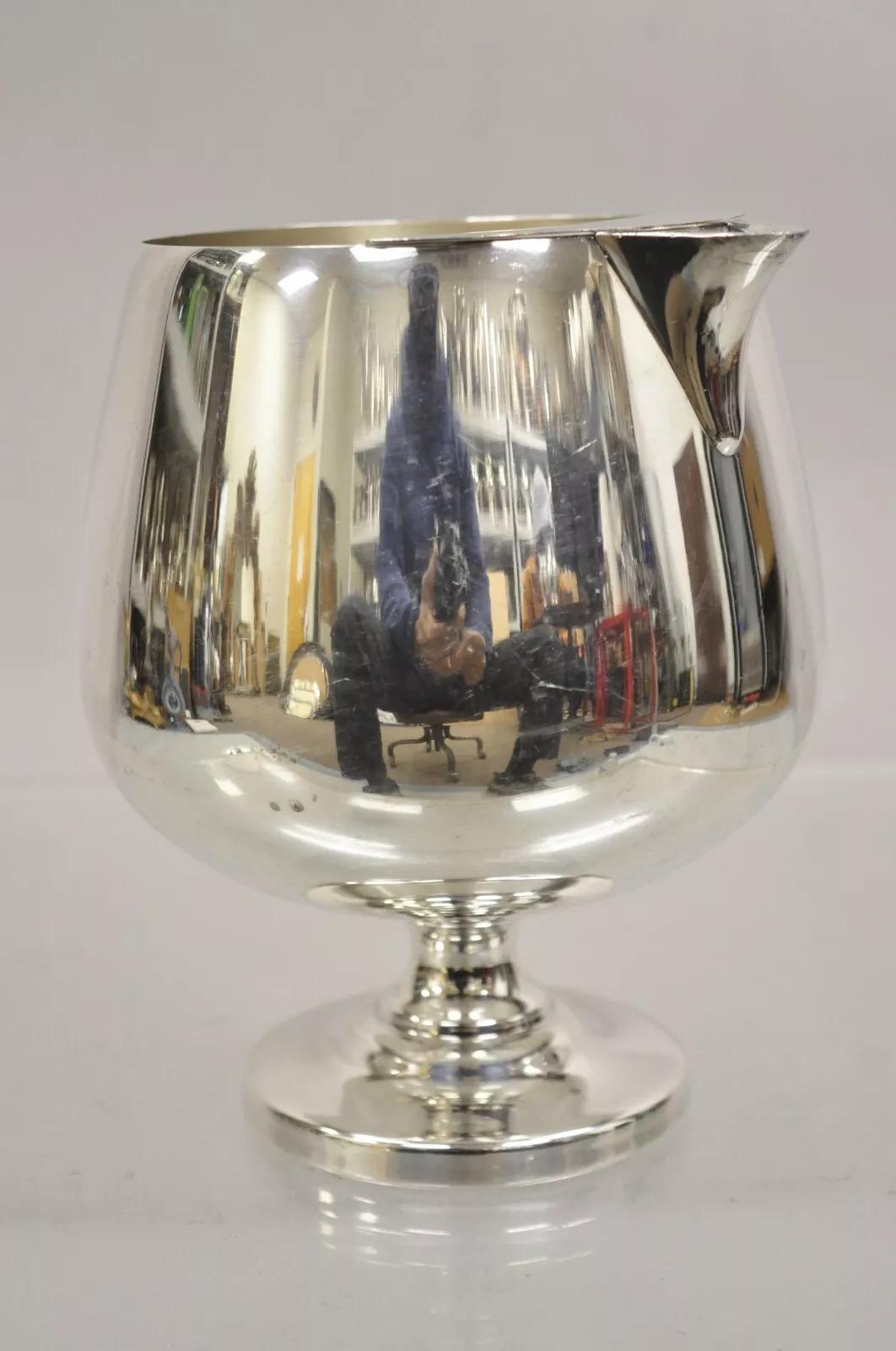 Vintage Silverplate by Poole 837 Large Footed Silver Art Deco Cocktail Pitcher 1