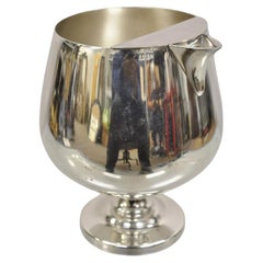 Vintage Silverplate by Poole 837 Grande Brocca da Cocktail con Piedi in Argento Art Deco