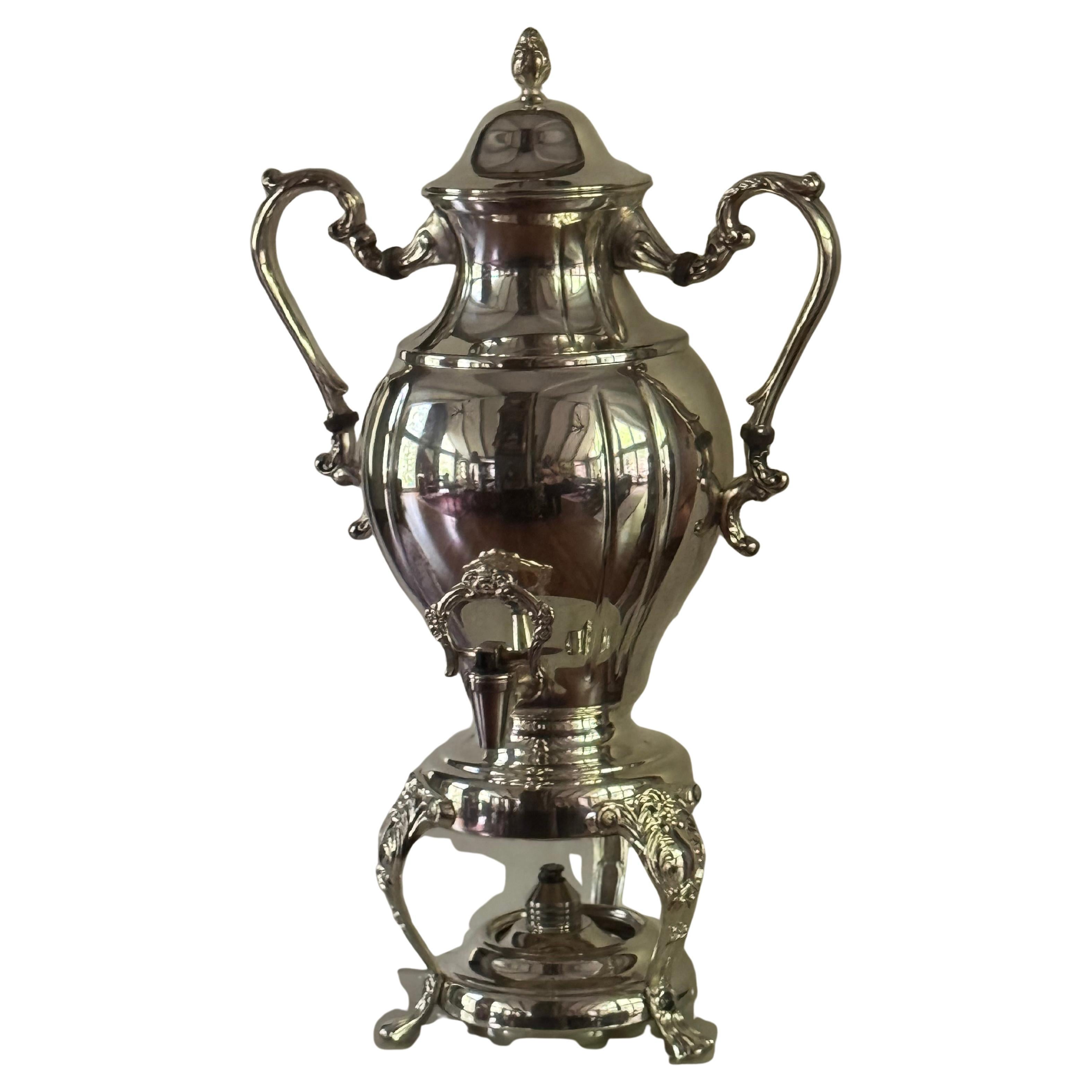 Vintage Silverplate Samovar, Coffee Urn Made by Sheridan