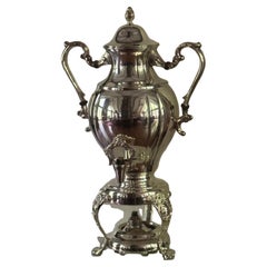 Samovar de plata vintage, urna de café fabricada por Sheridan