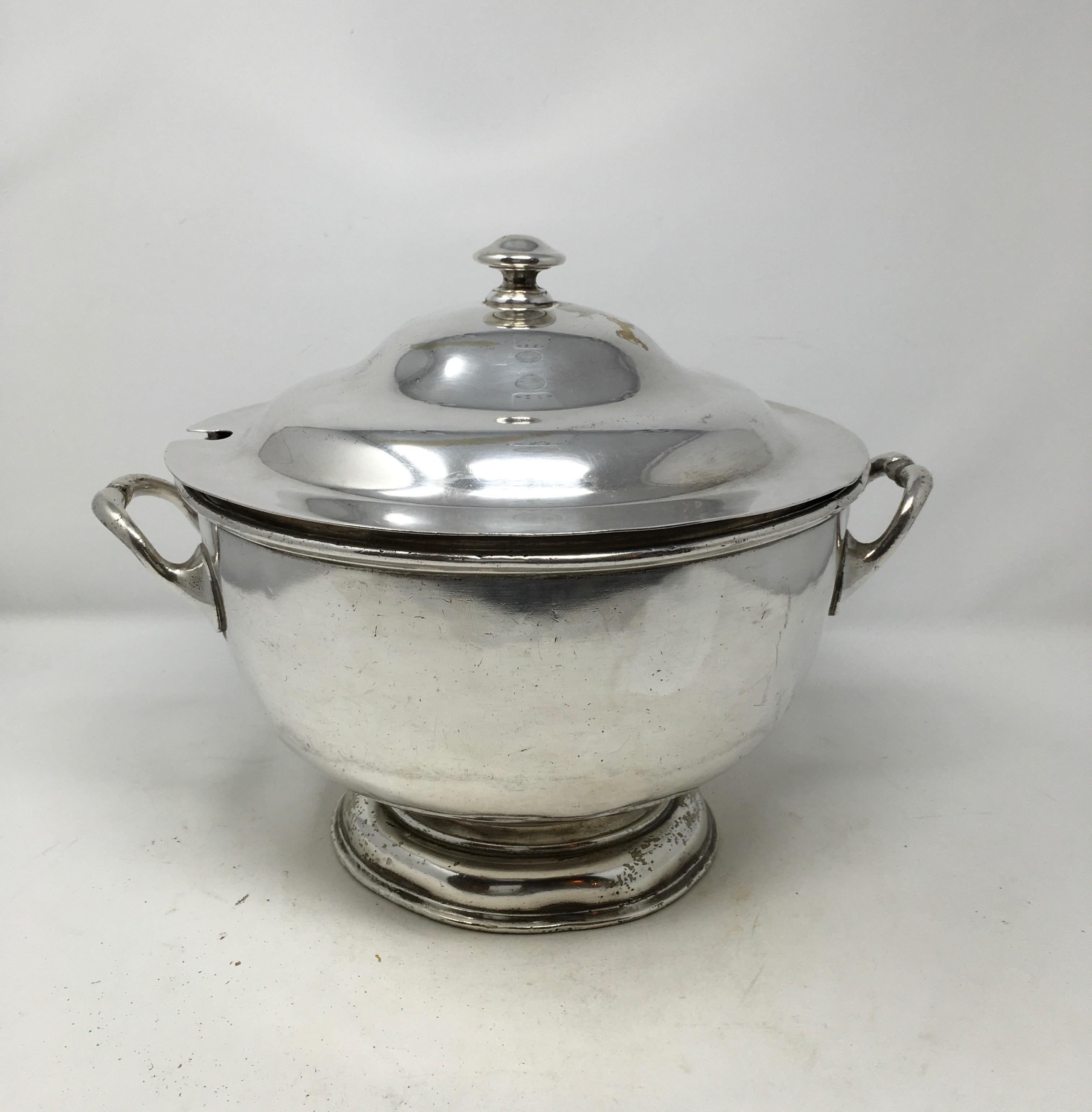 silver plated soup tureen