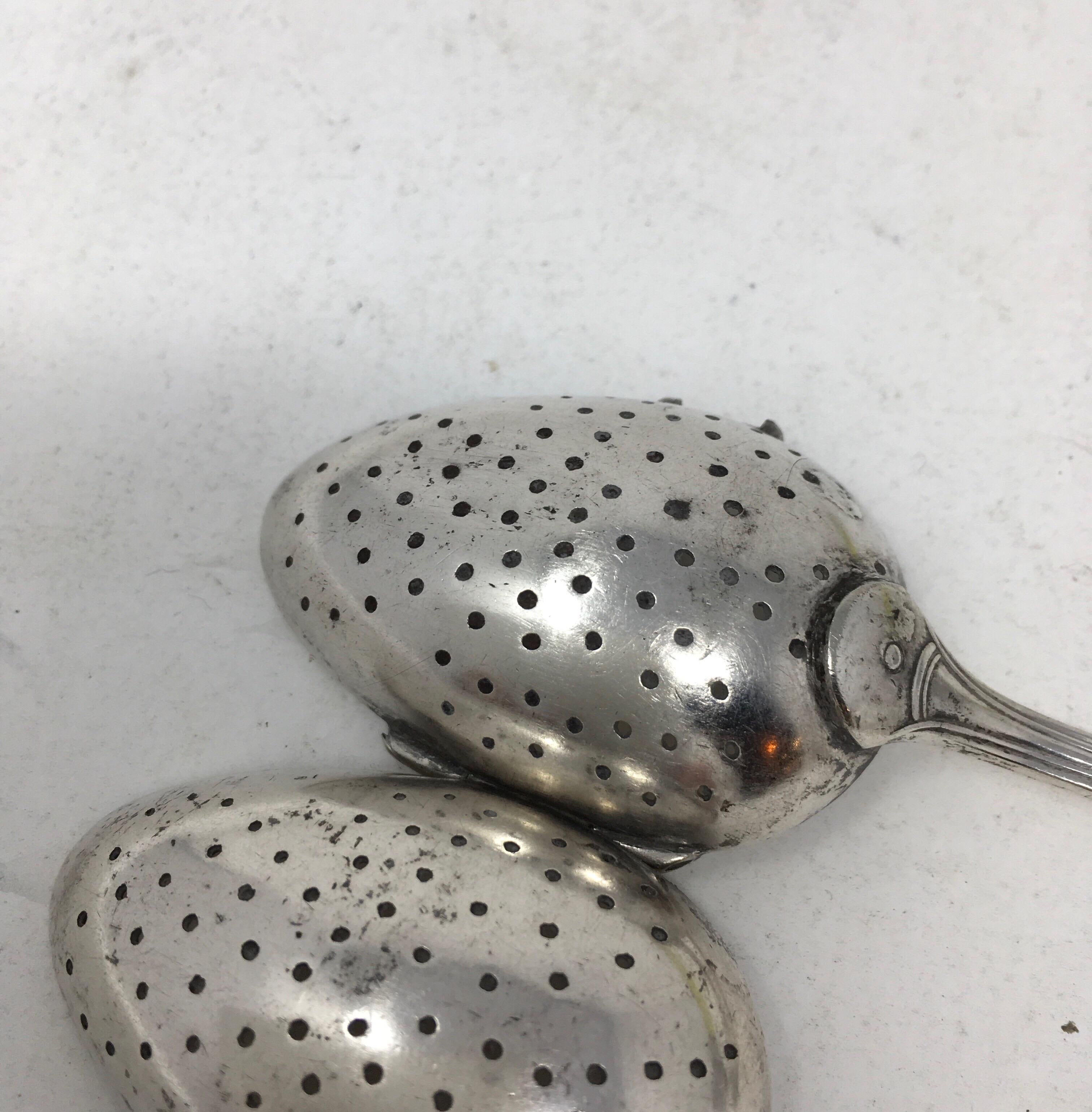 tea strainer spoon silver