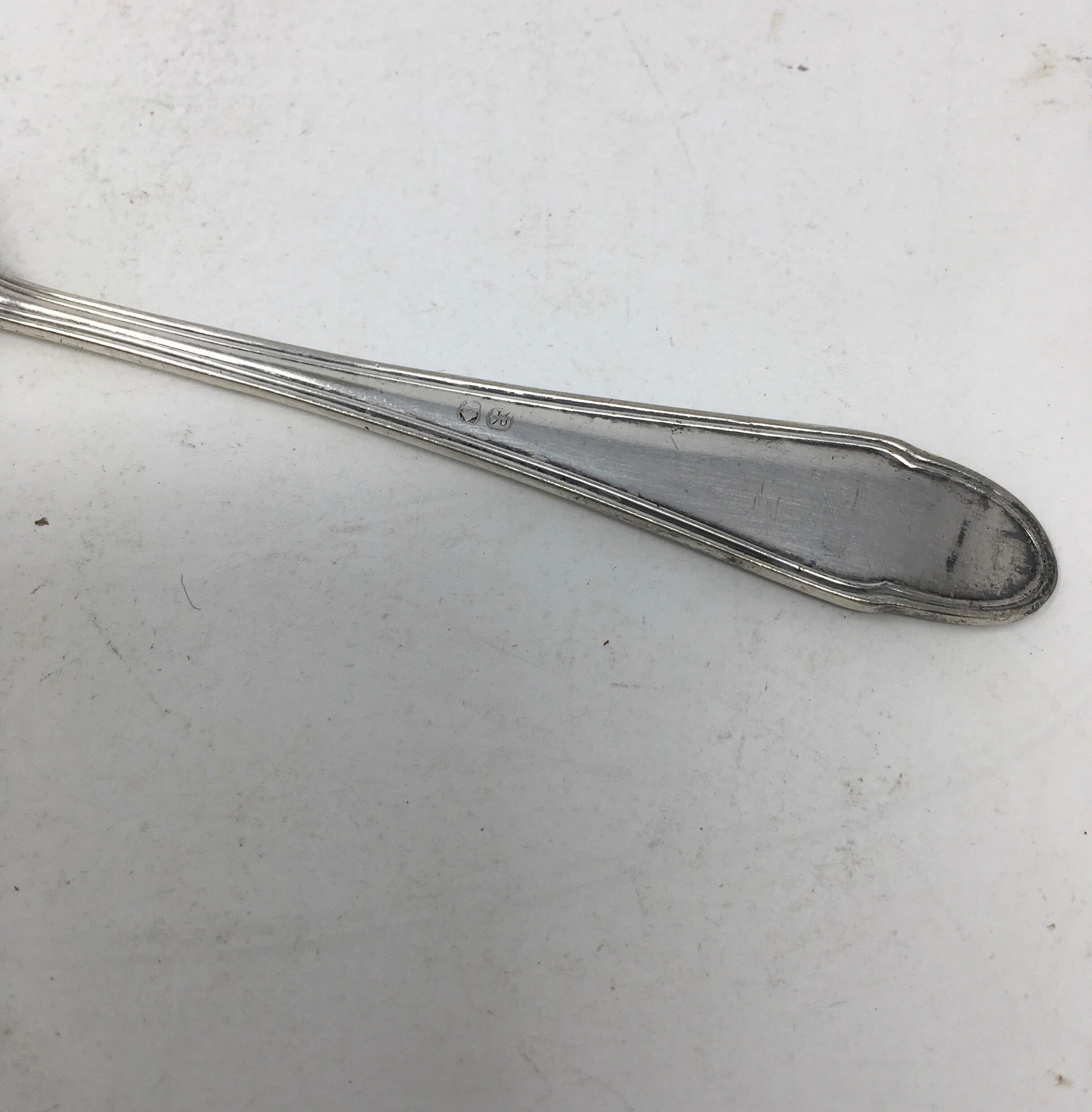 20th Century Vintage Silver Plate Tea Infuser Steeper Strainer Spoon