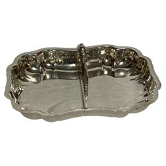 Servidor dividido plateado vintage de Lunt