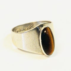 Vintage Silverring Tiger Eye by Salovaara 1961, Finland