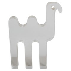 Vintage Silvio Russo for Guzzini - Italy 1970s Lucite Acrylic Camel Sculpture