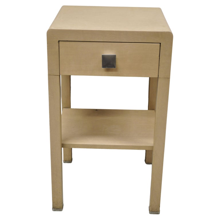 Vintage Simmons Norman Bel Geddes Steel Metal One Drawer Nightstand