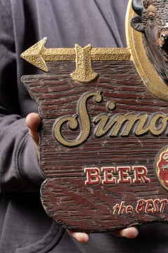 Vintage Simon Beer Dimensional Advertising Sign