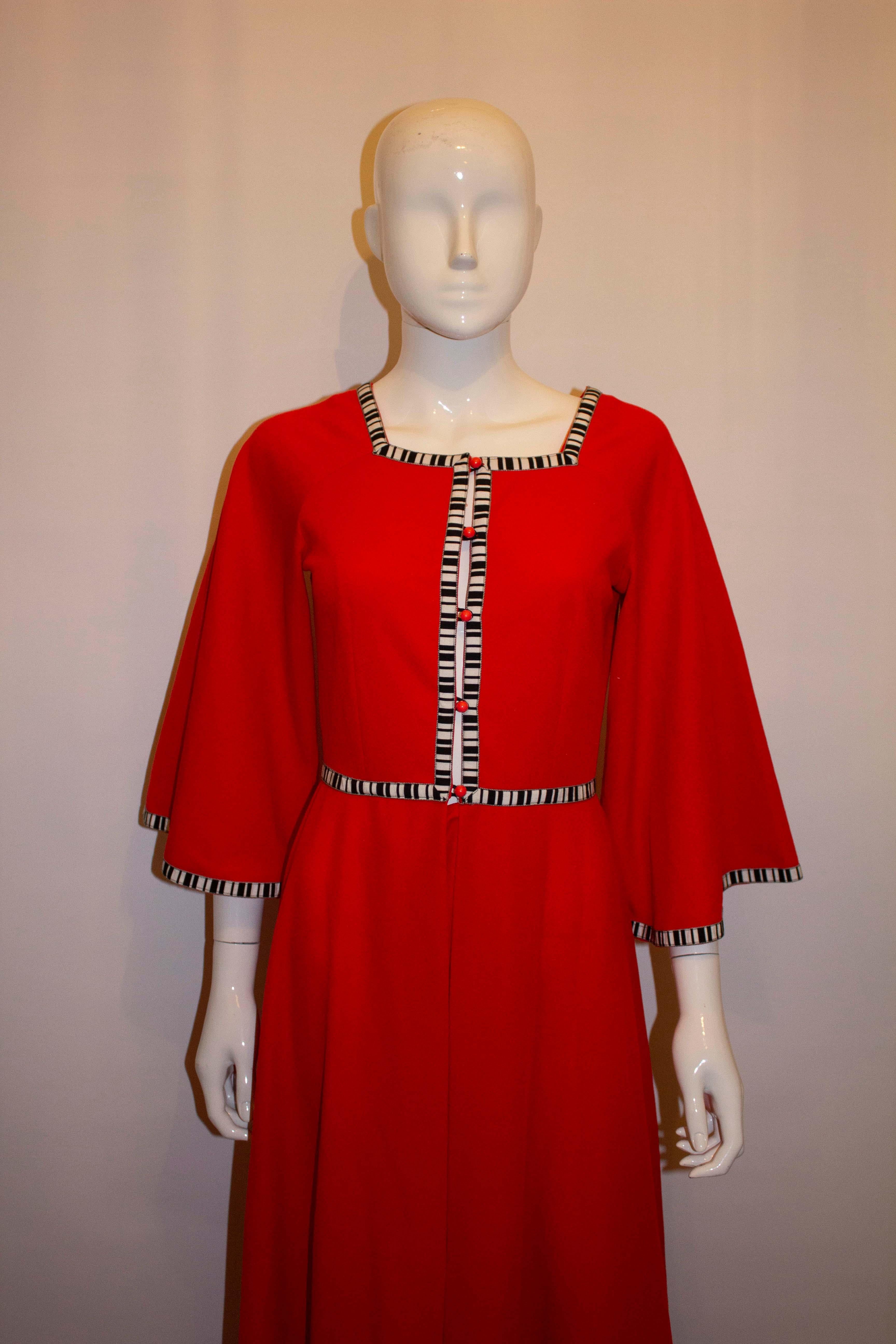 Women's Vintage Simon Ellis Red Dress For Sale