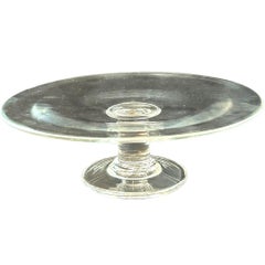 Vintage Simon Pearce Crystal Cake Stand~ 10.75”