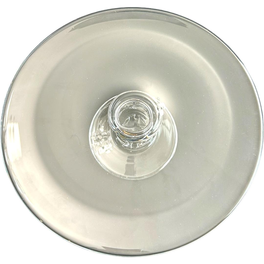 Vintage Simon Pearce Crystal Cake Stand~ 10.75” In Good Condition For Sale In Naples, FL