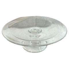 Vintage Simon Pearce Crystal Cake Stand~ 10.75”