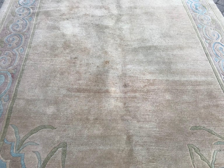 Vintage Simple Design Tibetan Rug For Sale at 1stDibs