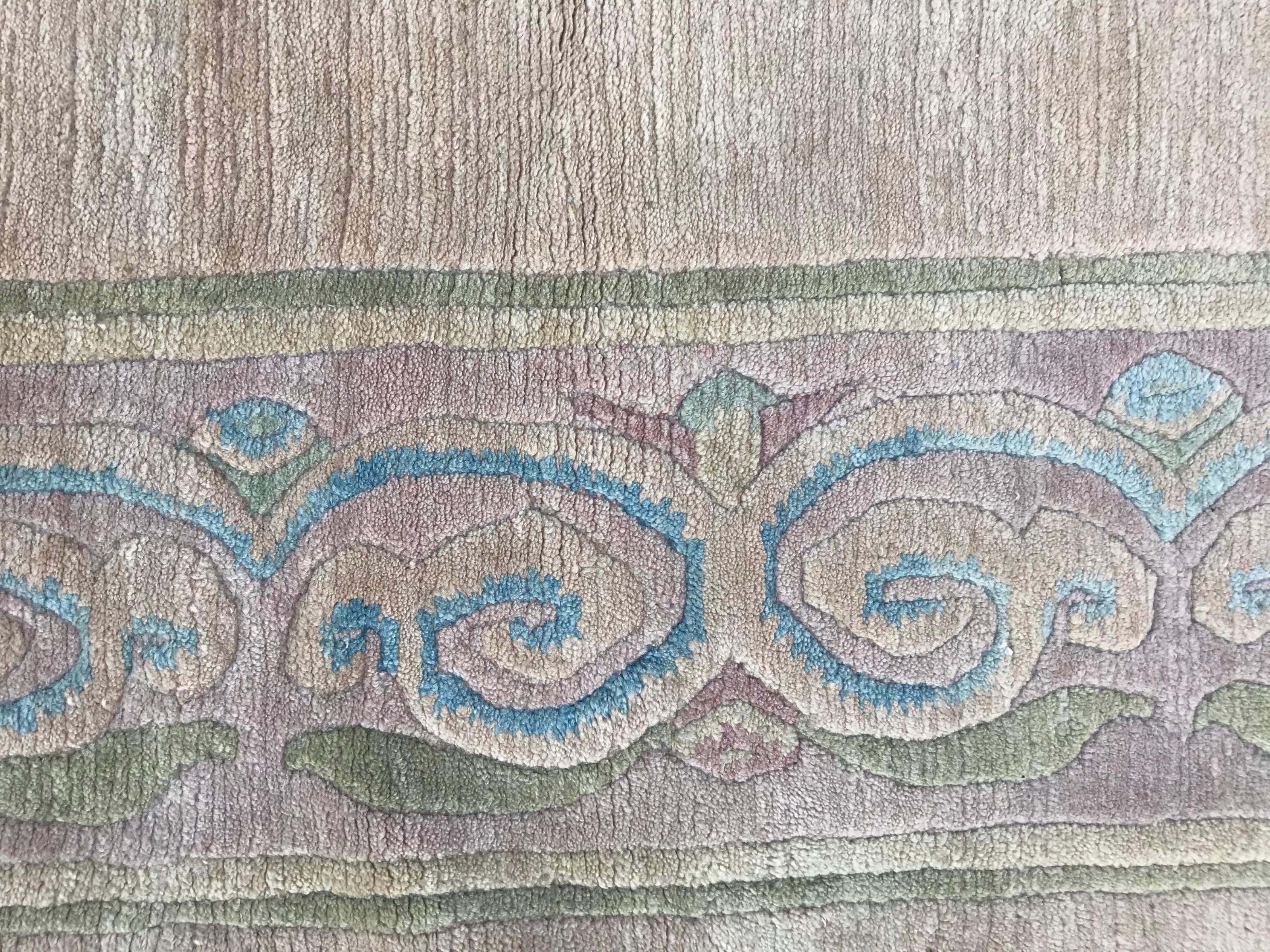 Vintage Simple Design Tibetischer Teppich (20. Jahrhundert) im Angebot
