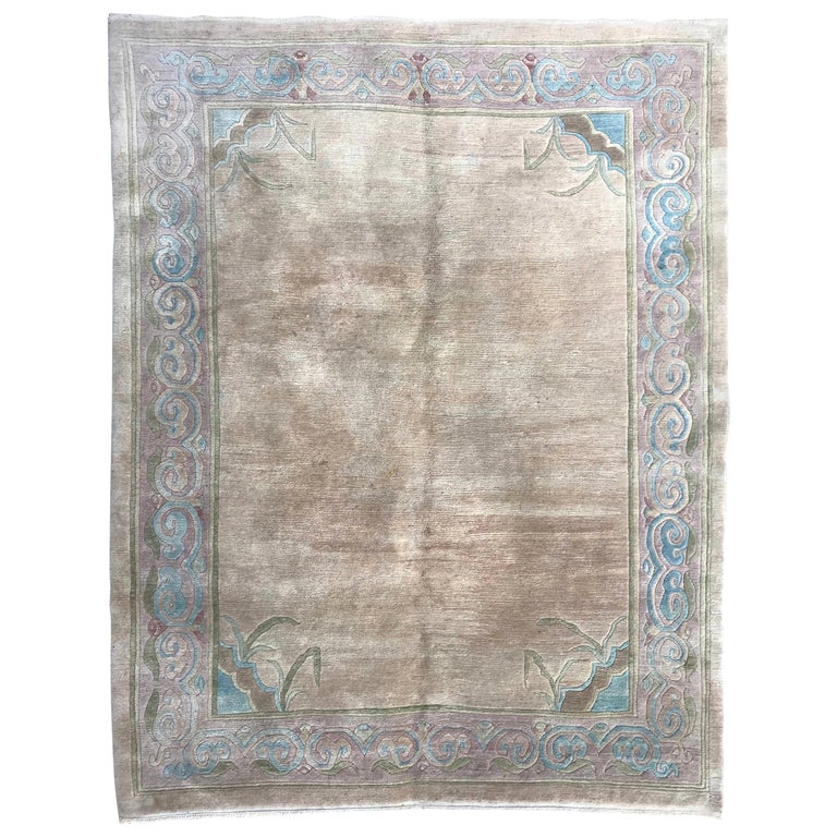 Vintage Simple Design Tibetan Rug For Sale at 1stDibs