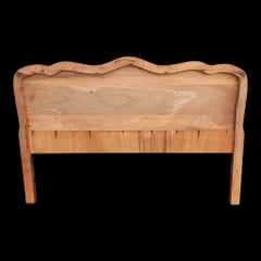 Vintage Simple Scalloped French Provincial Full Sized Headboard