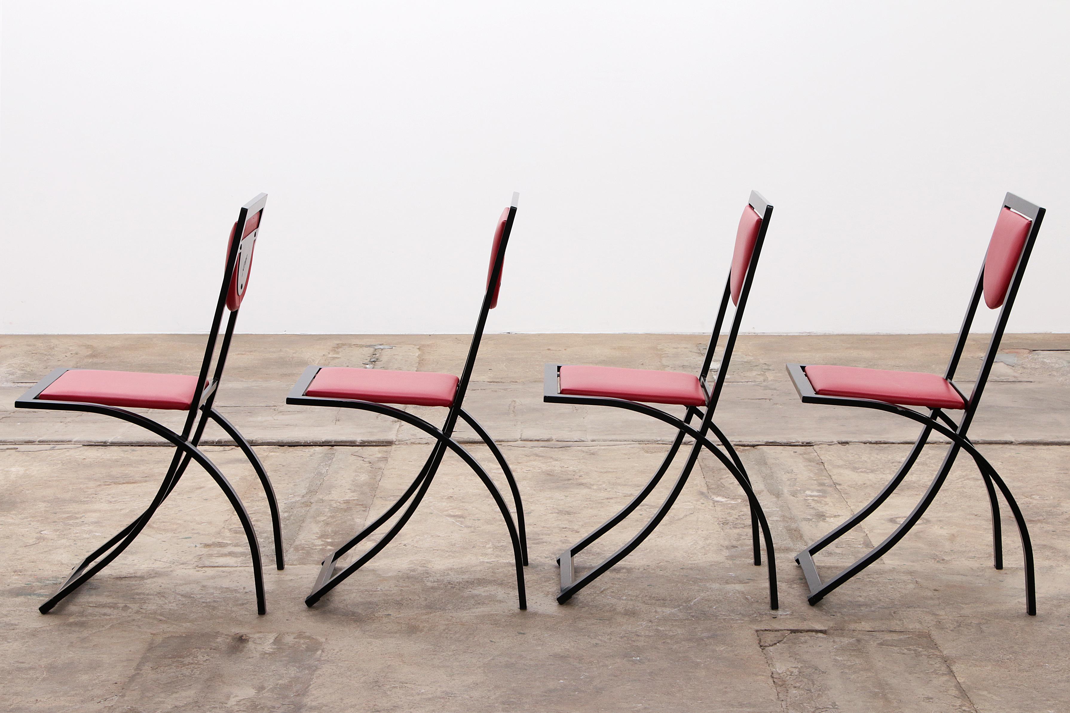 German Vintage Sine Chairs by Karl Friedrich Förster - Set of 4 For Sale