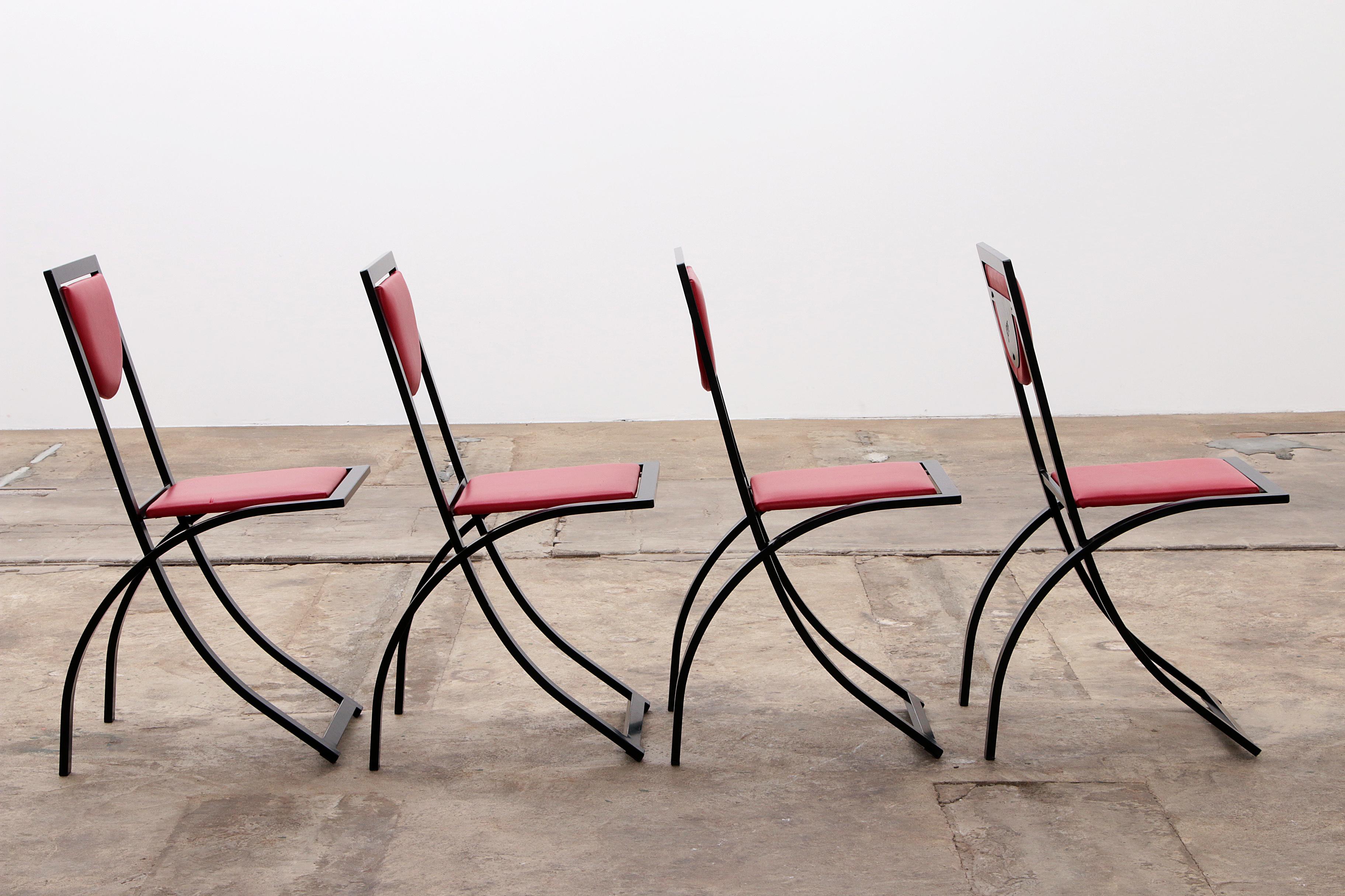 Mid-20th Century Vintage Sine Chairs by Karl Friedrich Förster - Set of 4 For Sale
