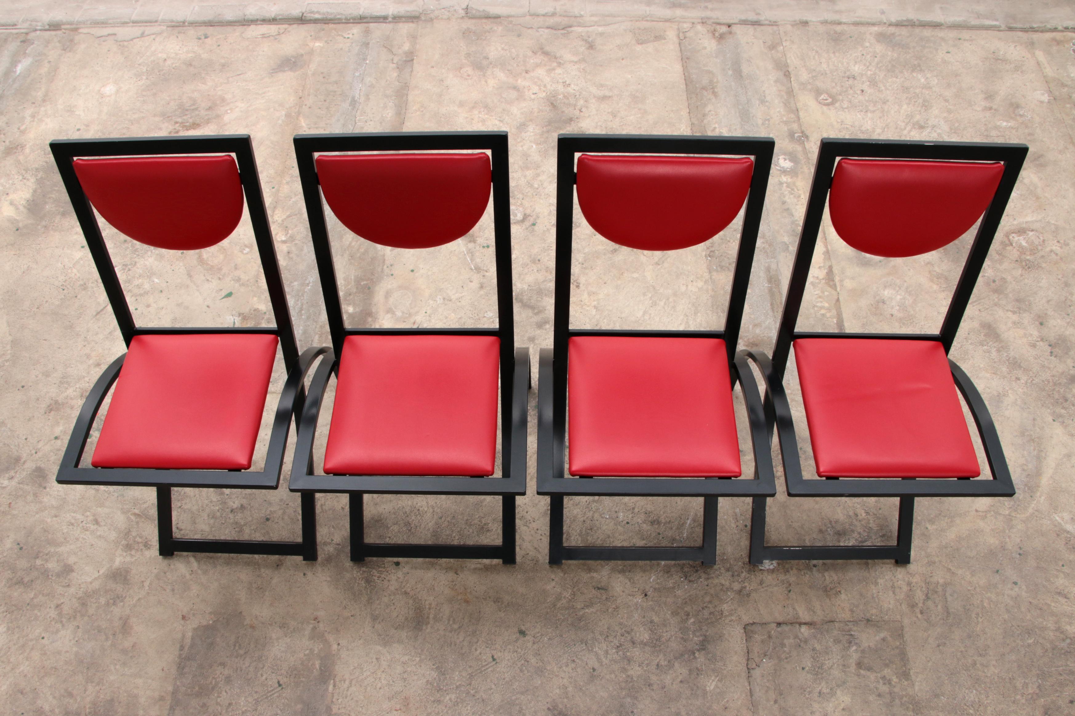 Metal Vintage Sine Chairs by Karl Friedrich Förster - Set of 4 For Sale